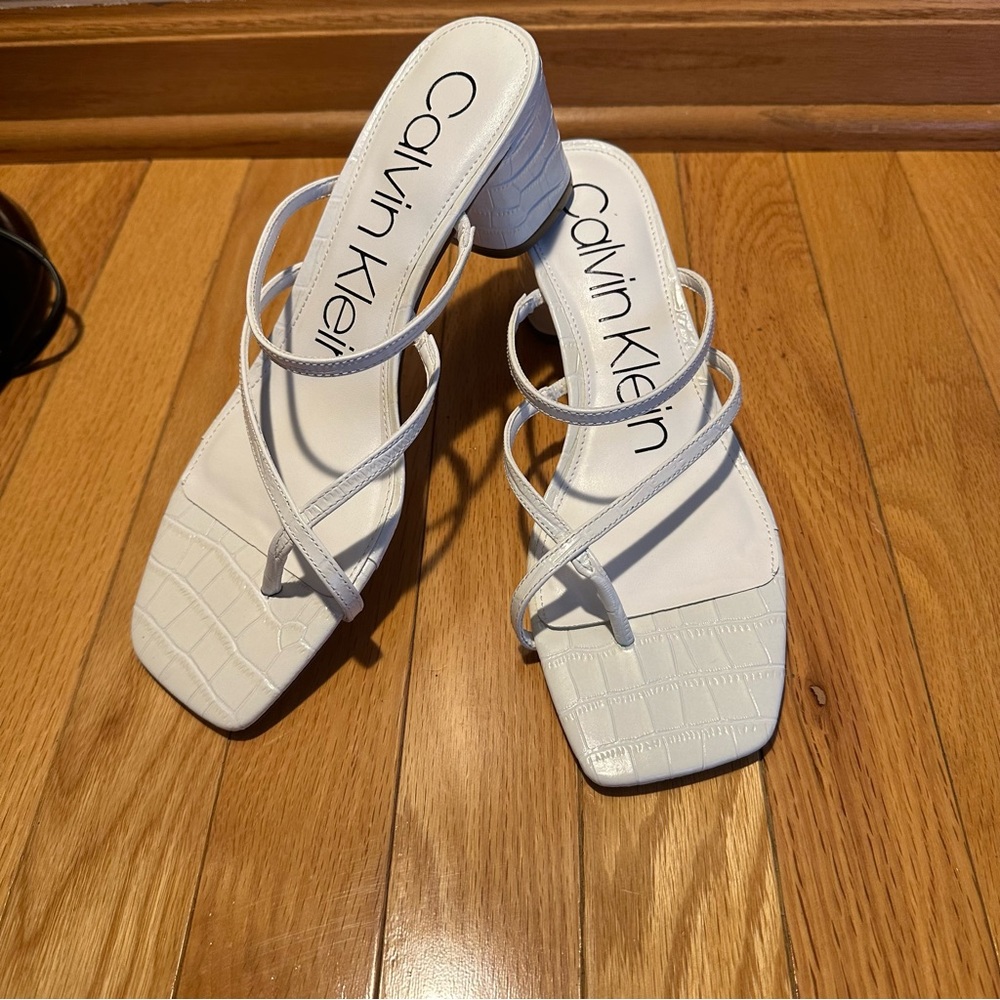 Calvin Klein Women's Becca Slip-On Strappy Dress Sandals Women's Shoes Size 9.5M